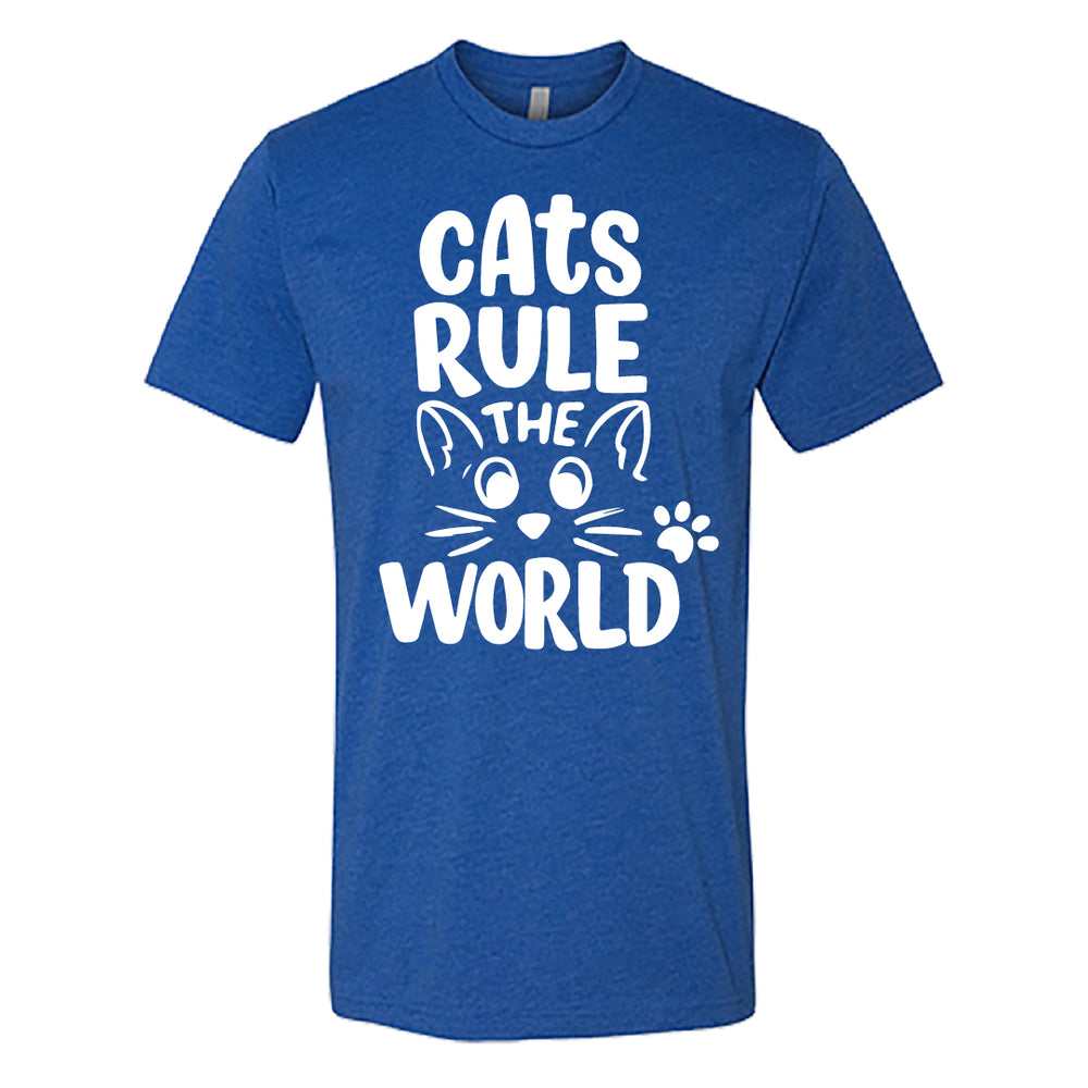 "Cats Rule the World" Men's / Unisex T-Shirt – The Purr-fect Tee for Every Cat Dad