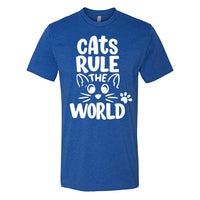 "Cats Rule the World" Men's / Unisex T-Shirt – The Purr-fect Tee for Every Cat Dad