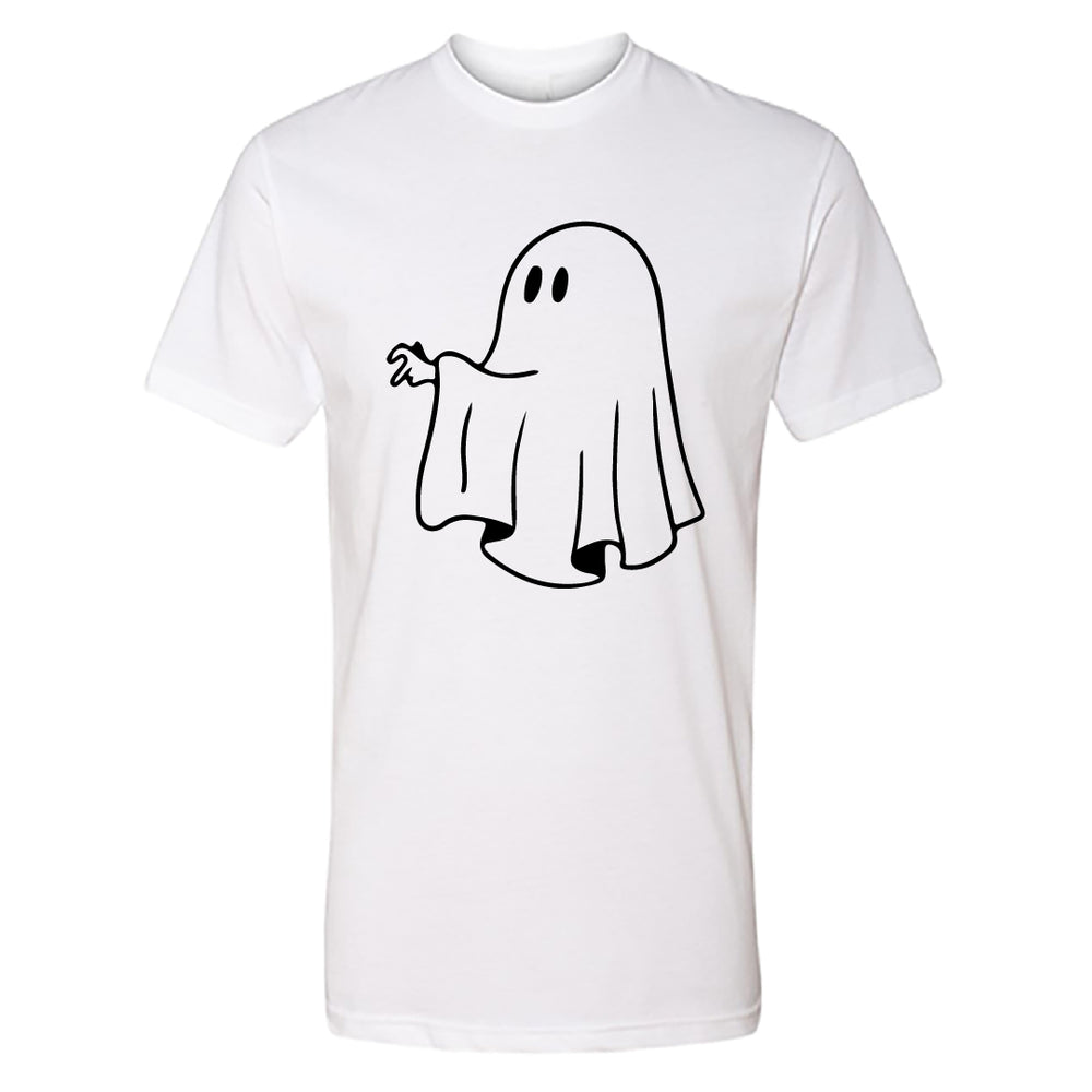Men’s Cartoon Ghost Graphic T-Shirt – Minimalist Spooky Streetwear Tee – Premium Cotton Funny Ghost Art Shirt for Guys