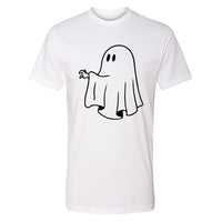 Men’s Cartoon Ghost Graphic T-Shirt – Minimalist Spooky Streetwear Tee – Premium Cotton Funny Ghost Art Shirt for Guys
