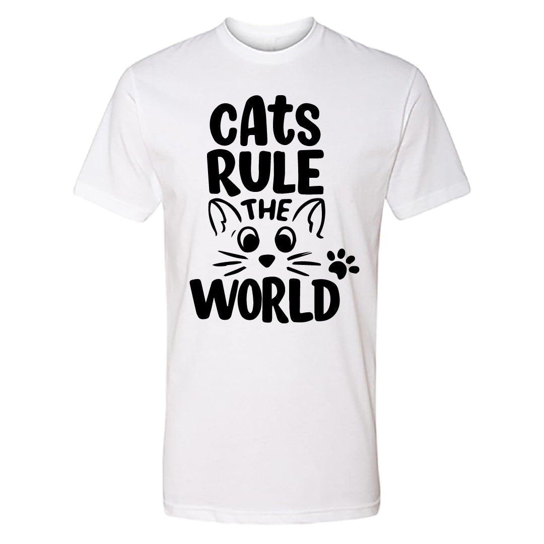 "Cats Rule the World" Men's / Unisex T-Shirt – The Purr-fect Tee for Every Cat Dad