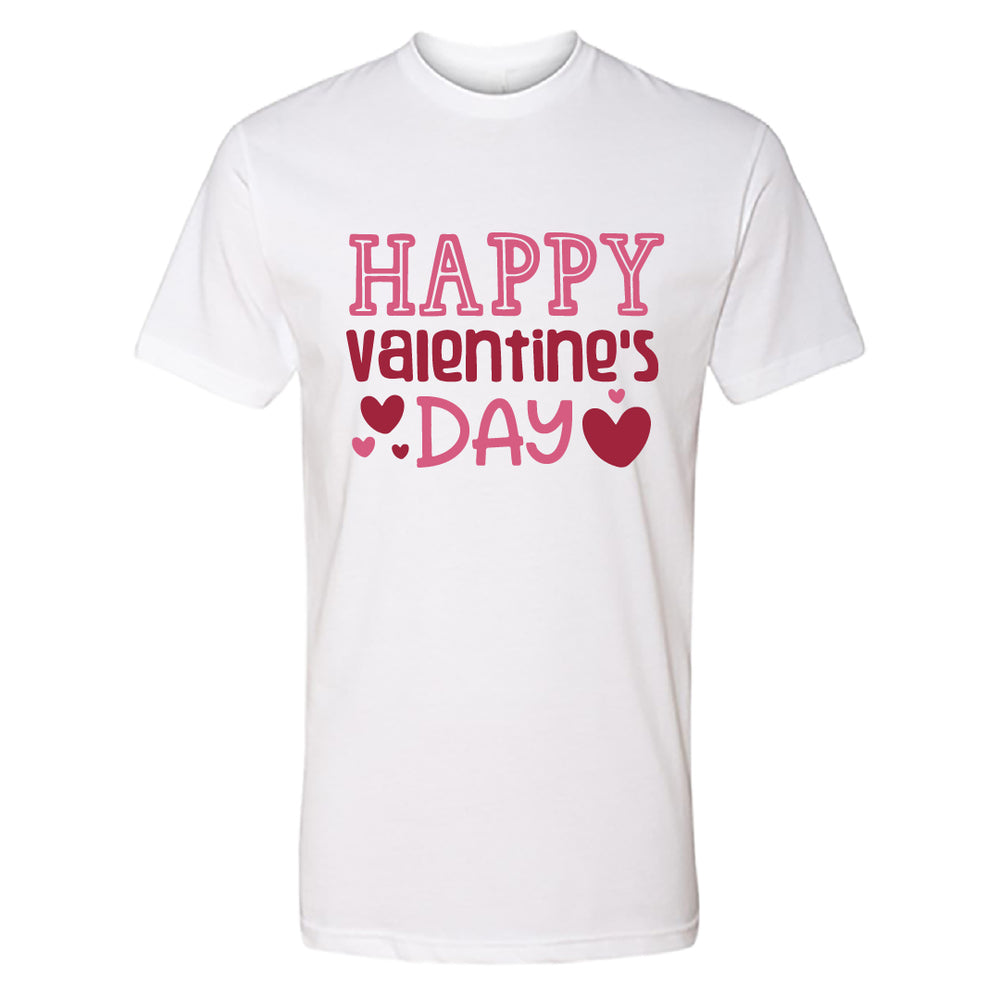 Men’s Happy Valentine's Day T-Shirt | Heart Graphic Crew Neck Tee | Premium Soft Cotton Romantic Holiday Shirt