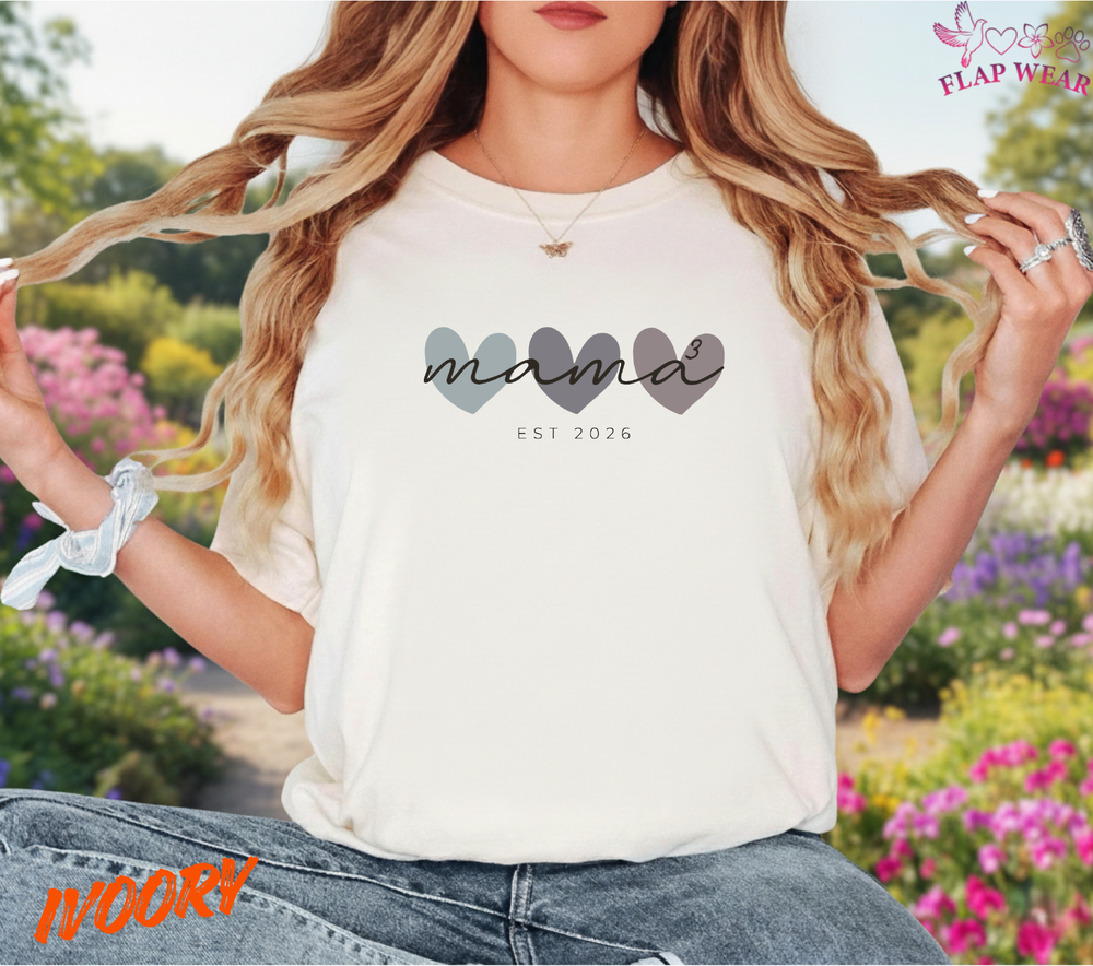 Mama 2026 Comfort Colors Shirt, New Mom Mother’s Day Gift, Mama Est 2026 Oversized T-Shirt, Pregnancy Reveal Tee, First Time Mom Gift, Women