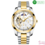 CHENXI Men's Automatic Mechanical Skeleton Watch - Luxury Stainless Steel Sun & Moon Phase Wristwatch
