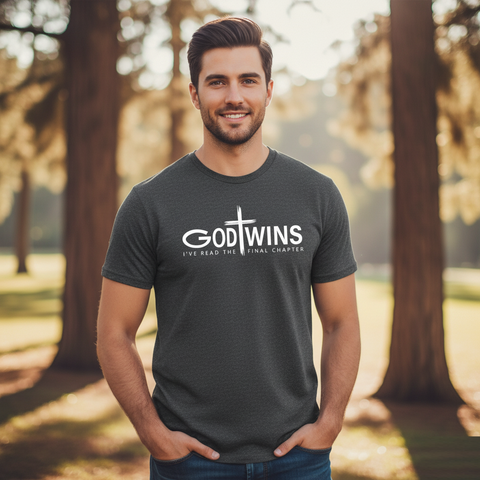 BOLD "God Wins" Men's T-Shirt – Inspiring Christian Tee for Men