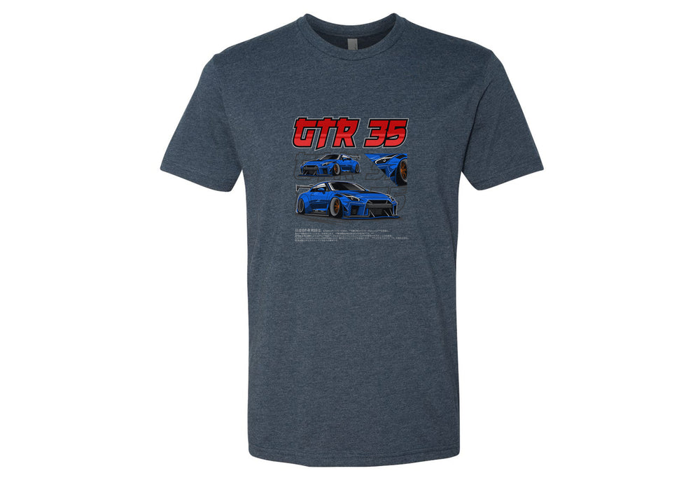 Nissan GTR 35 Men’s T-Shirt – Premium Quality Relaxed Fit Tee in Black, Cardinal, Navy, Red, Royal, White | Sizes Small to 2XL