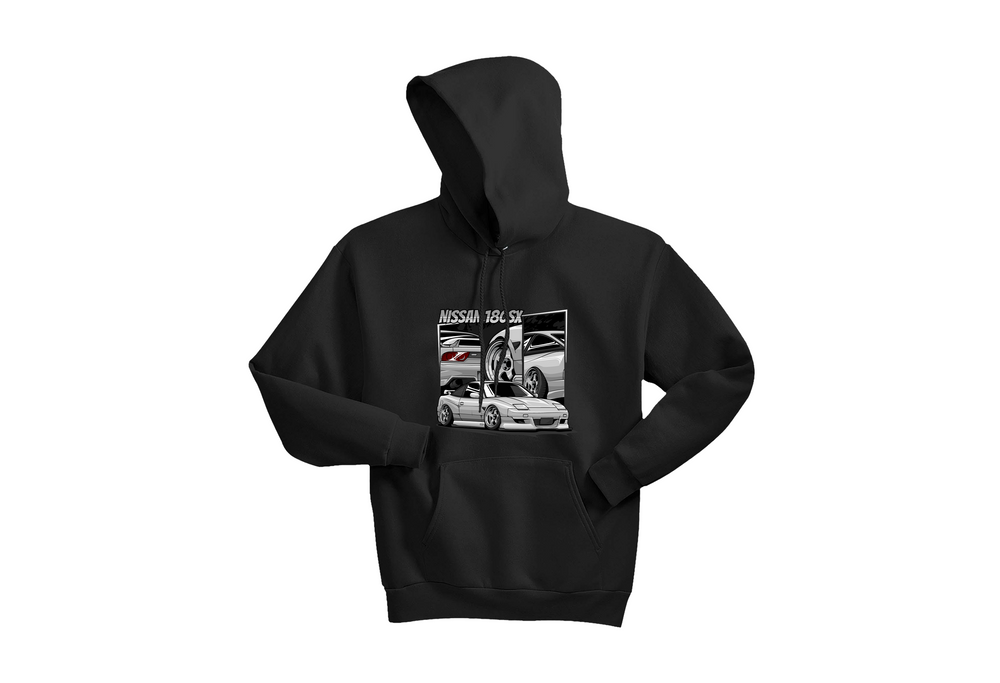 Unisex Nissan 180SX Hoodie – JDM Drift Legend Pullover | Sizes S–3XL | 6 Bold Colors