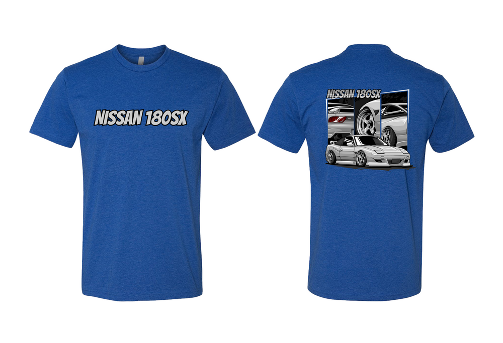 Youth Nissan 180SX Graphic T-Shirt – JDM Drift Style Tee | Sizes S–XL | Black, Royal Blue, White