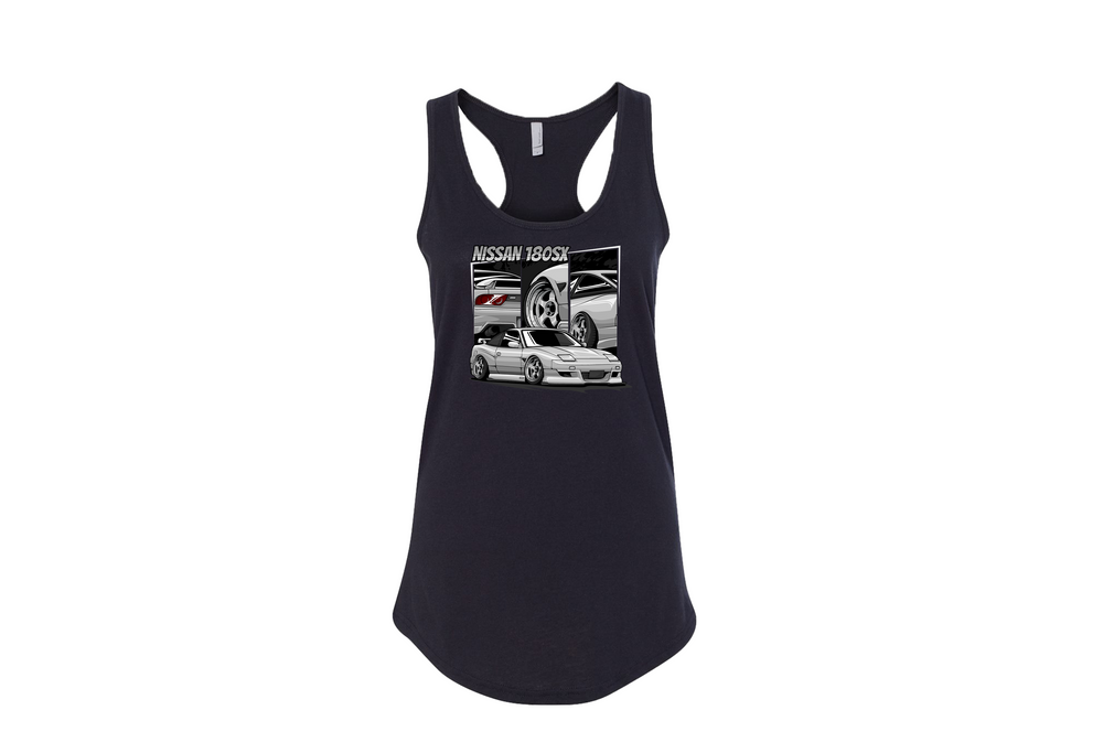 Women’s Nissan 180SX Racerback Tank – JDM Street Style Summer Top | Sizes S–2XL | 5 Bold Colors