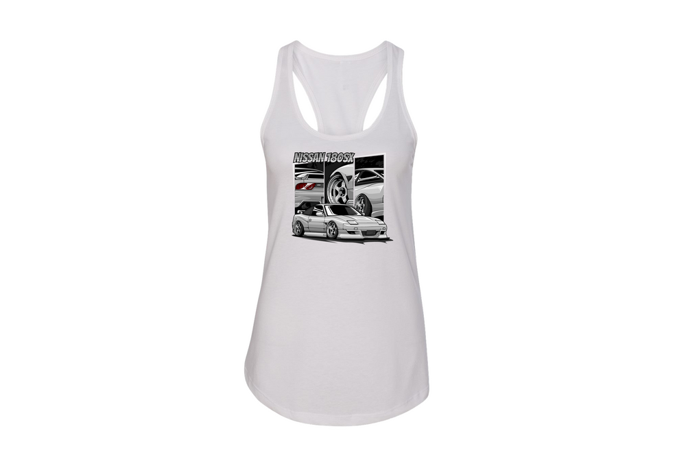Women’s Nissan 180SX Racerback Tank – JDM Street Style Summer Top | Sizes S–2XL | 5 Bold Colors