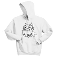 Cute Cat with Laptop Unisex Hoodie – Cozy & Stylish for Cat Lovers