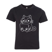 Youth "Laptop Cat" Graphic T-Shirt – Fun & Playful Design for Pet Lovers
