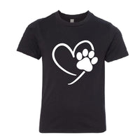 Heart Paw Print Youth T-Shirt – Pet Lover’s Edition