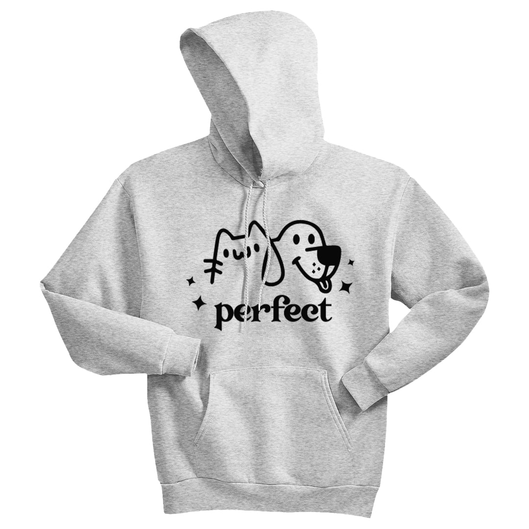 Perfect Cat & Dog Unisex Hoodie – Cozy Pet Lover’s Sweatshirt