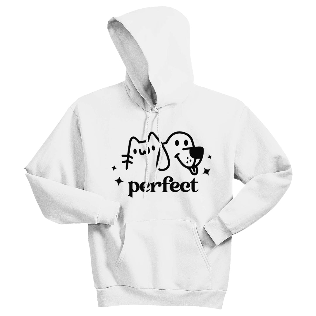Perfect Cat & Dog Unisex Hoodie – Cozy Pet Lover’s Sweatshirt