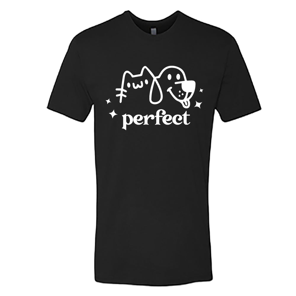 PERFECT Cat & Dog Graphic Men’s T-Shirt – Pet Lover’s Casual Tee