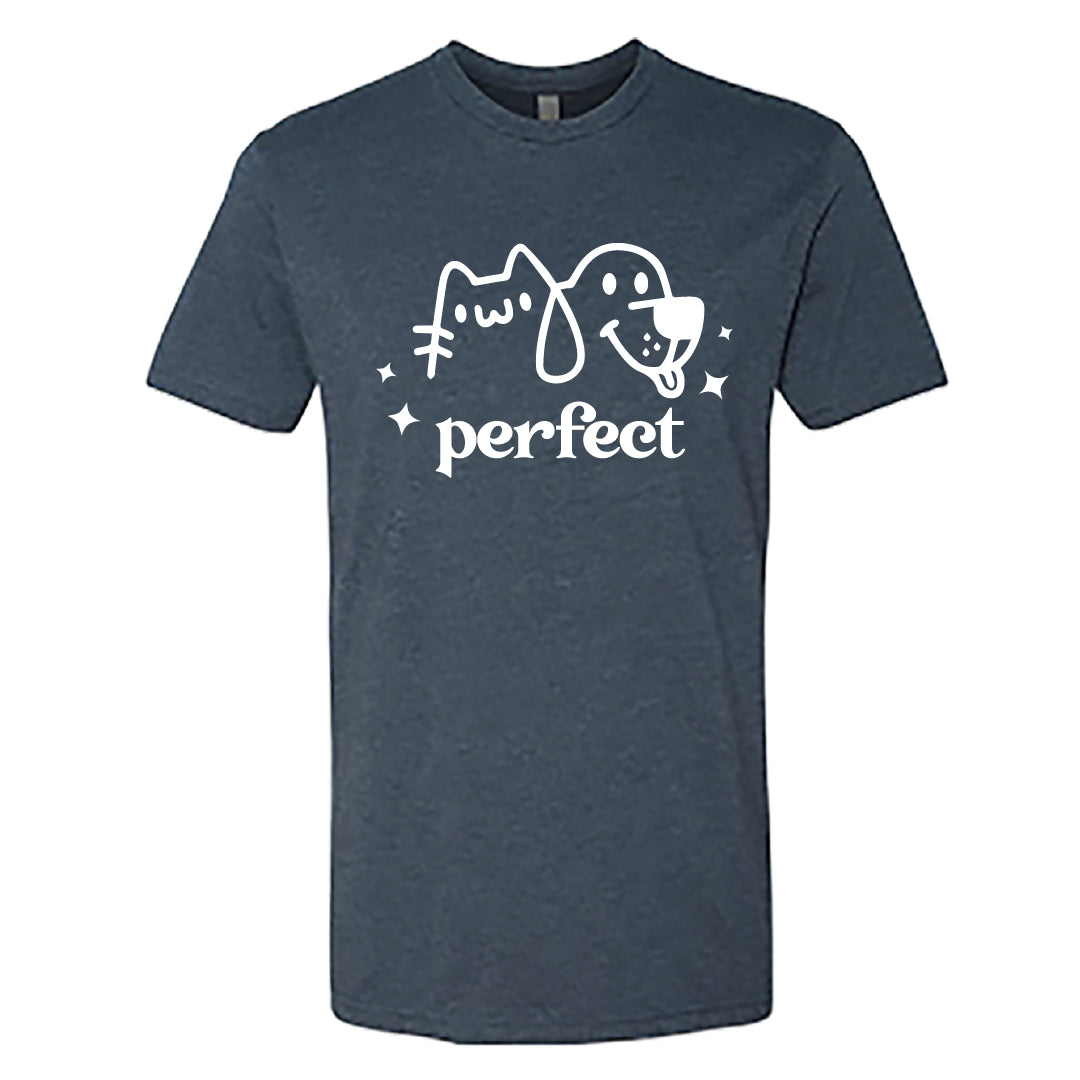 PERFECT Cat & Dog Graphic Men’s T-Shirt – Pet Lover’s Casual Tee