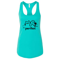 PERFECT Cat & Dog Graphic Women’s Racerback Tank Top – Pet Lover’s Active & Casual Wear