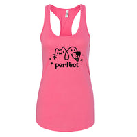 PERFECT Cat & Dog Graphic Women’s Racerback Tank Top – Pet Lover’s Active & Casual Wear