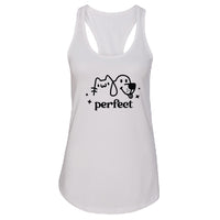 PERFECT Cat & Dog Graphic Women’s Racerback Tank Top – Pet Lover’s Active & Casual Wear