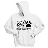 COZY "Peace Love Dogs" Unisex Hoodie – Fun & Comfy Dog Lover Sweatshirt