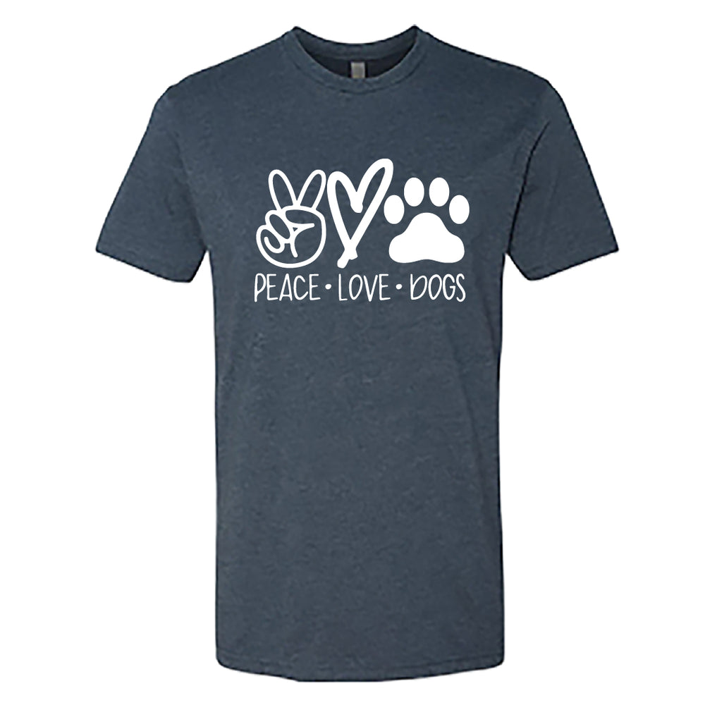 HEARTFELT "Peace Love Dogs" Men's T-Shirt – Fun & Comfy Dog Lover Tee