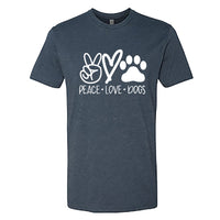 HEARTFELT "Peace Love Dogs" Men's T-Shirt – Fun & Comfy Dog Lover Tee
