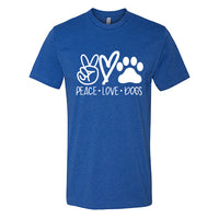 HEARTFELT "Peace Love Dogs" Men's T-Shirt – Fun & Comfy Dog Lover Tee