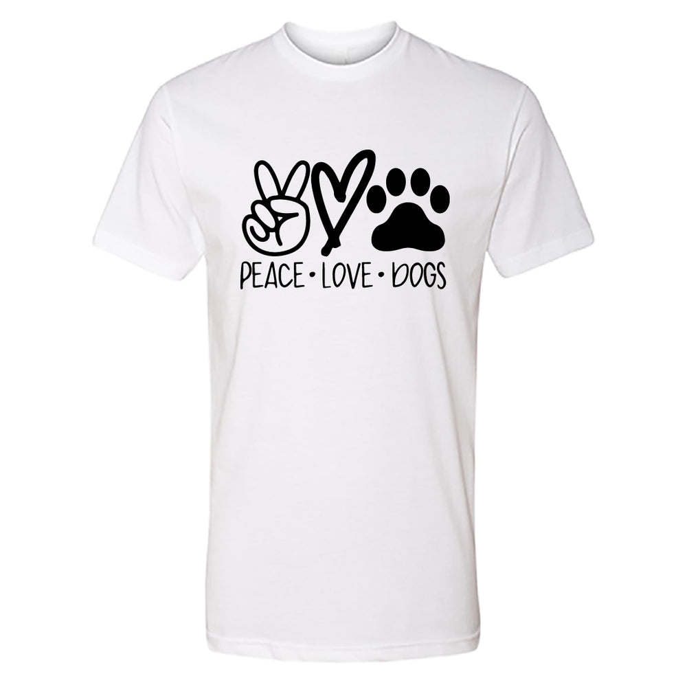 HEARTFELT "Peace Love Dogs" Men's T-Shirt – Fun & Comfy Dog Lover Tee