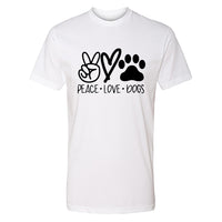 HEARTFELT "Peace Love Dogs" Men's T-Shirt – Fun & Comfy Dog Lover Tee
