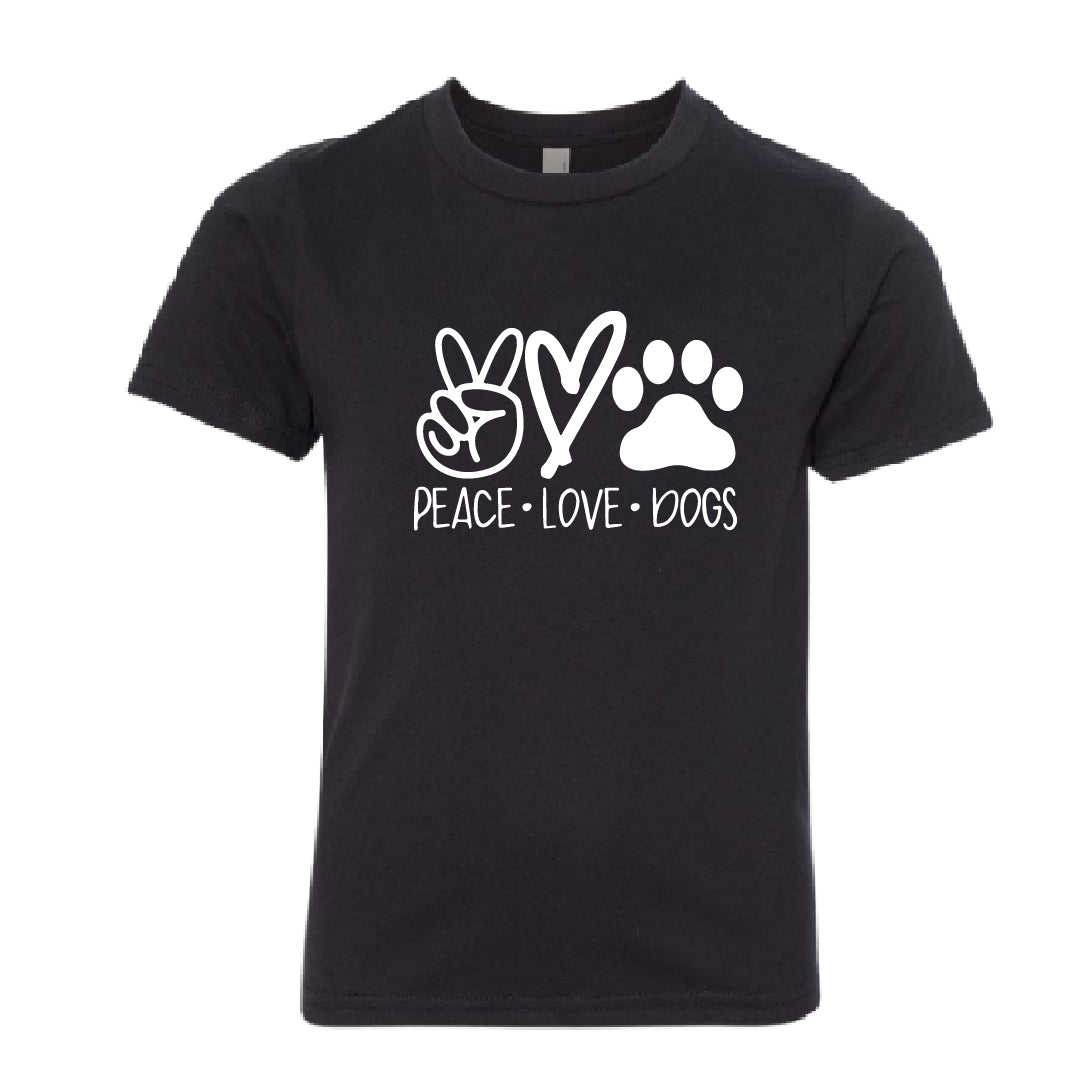 HEARTFELT "Peace Love Dogs" Youth T-Shirt – Fun & Comfy Dog Lover Tee