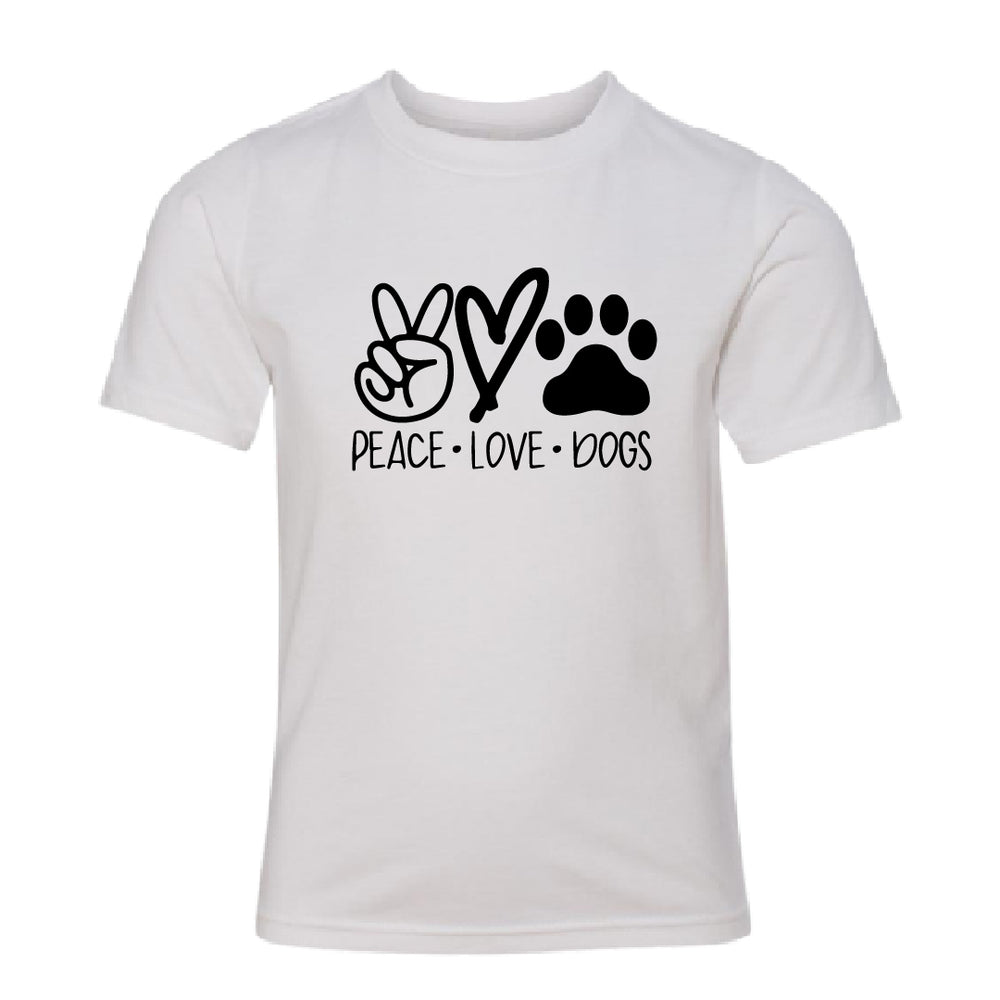HEARTFELT "Peace Love Dogs" Youth T-Shirt – Fun & Comfy Dog Lover Tee