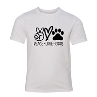 HEARTFELT "Peace Love Dogs" Youth T-Shirt – Fun & Comfy Dog Lover Tee