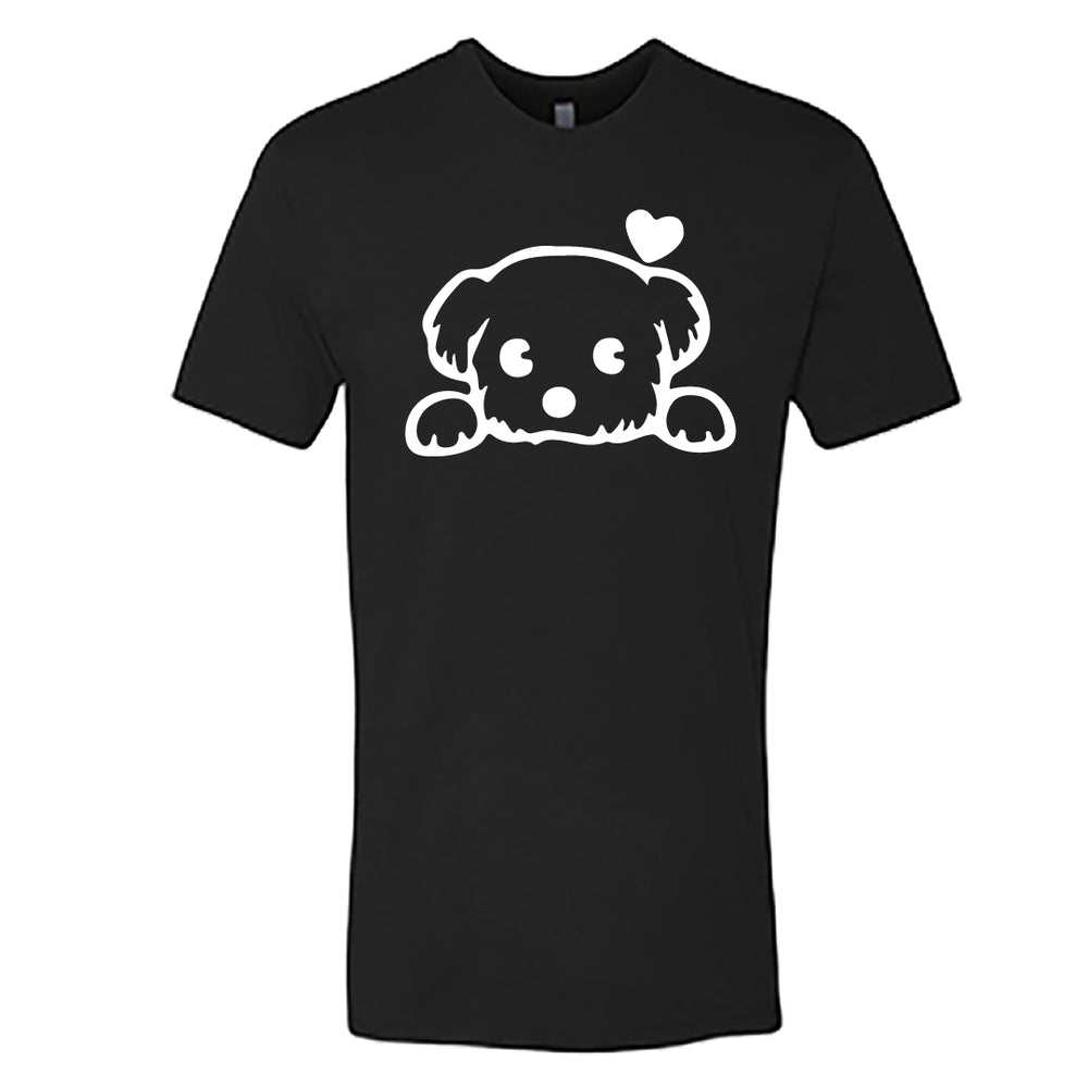 ADORABLE Peeking Dog Men's T-Shirt – Heartfelt & Comfy Dog Lover Tee