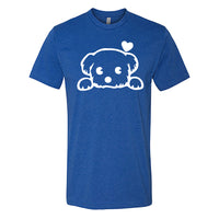 ADORABLE Peeking Dog Men's T-Shirt – Heartfelt & Comfy Dog Lover Tee