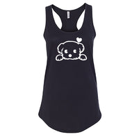 ADORABLE Peeking Dog Racerback Tank Top – Heartfelt & Comfy Dog Lover Tee