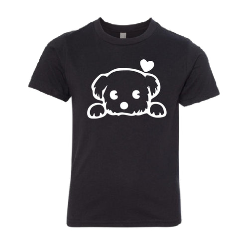 ADORABLE Peeking Dog Youth T-Shirt – Heartfelt & Fun Kids' Tee
