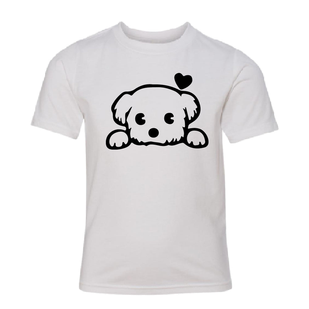 ADORABLE Peeking Dog Youth T-Shirt – Heartfelt & Fun Kids' Tee