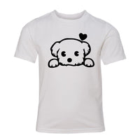 ADORABLE Peeking Dog Youth T-Shirt – Heartfelt & Fun Kids' Tee