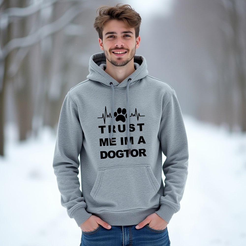 HUMOROUS "Trust Me I'm a Dogtor" Unisex Hoodie – Funny Dog Lover Sweatshirt
