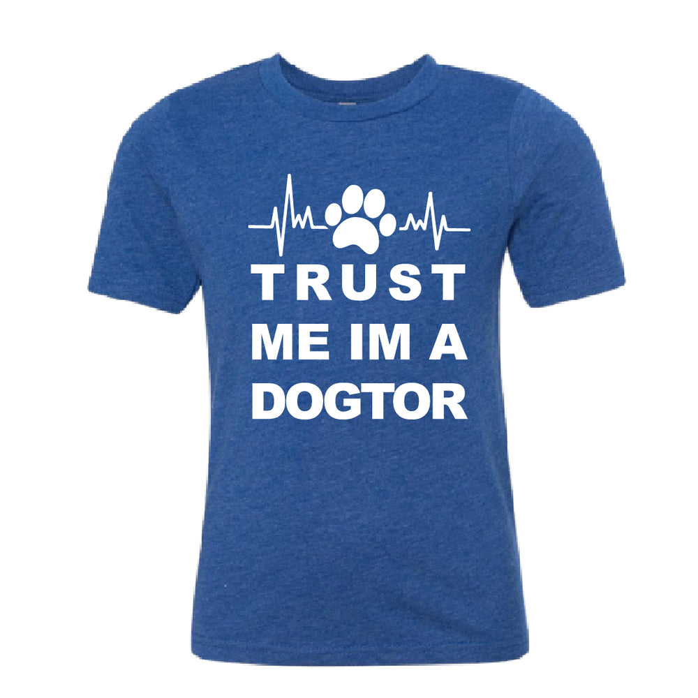 HUMOROUS "Trust Me I'm a Dogtor" Youth T-Shirt – Witty Kids' Dog Lover Tee