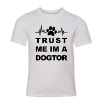 HUMOROUS "Trust Me I'm a Dogtor" Youth T-Shirt – Witty Kids' Dog Lover Tee