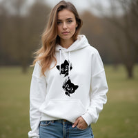 ADORABLE Peeking Cats Unisex Hoodie – Fun & Comfy Cat Lover Sweatshirt