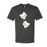 MISCHIEVOUS Peeking Cats Men's T-Shirt – Adorable & Funny Cat Lover Tee
