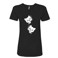 MISCHIEVOUS Peeking Cats Women's T-Shirt – Adorable & Fun Cat Lover Tee