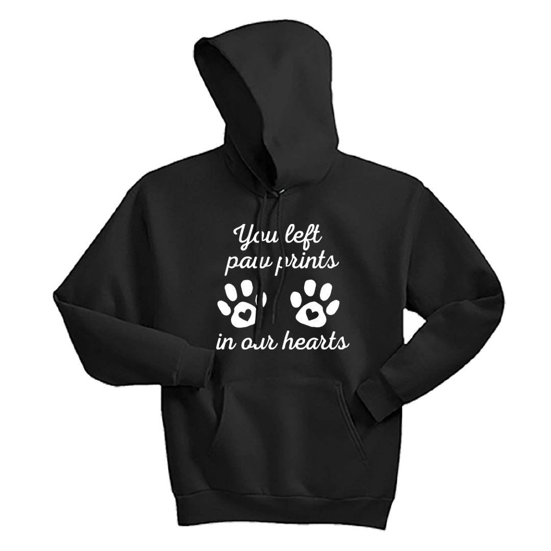 HEARTFELT "Paw Prints" Unisex Hoodie – Touching Pet Memorial Sweatshirt