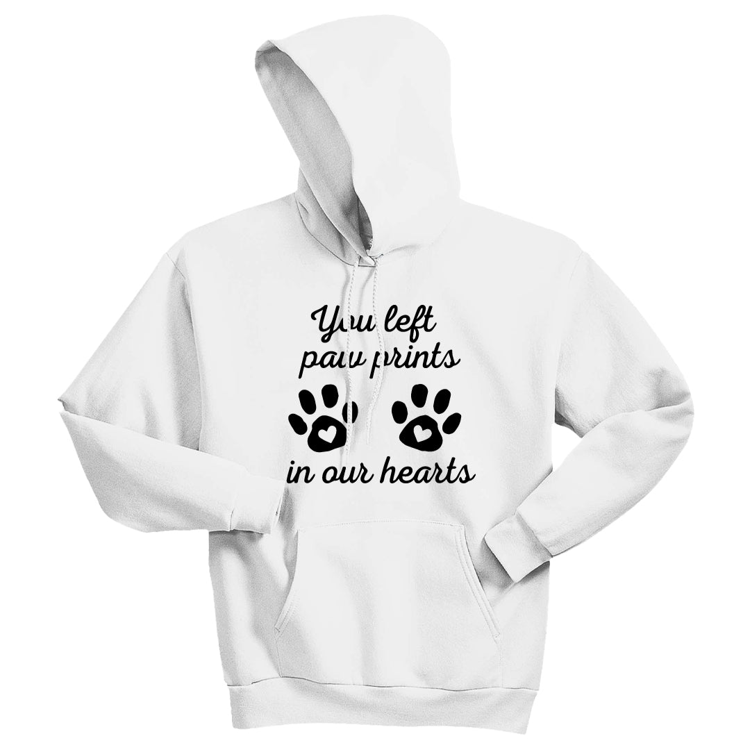 HEARTFELT "Paw Prints" Unisex Hoodie – Touching Pet Memorial Sweatshirt