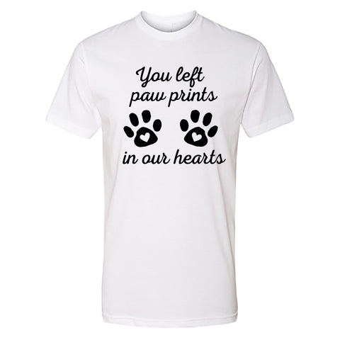 HEARTFELT "Paw Prints" Men's T-Shirt – Touching Pet Memorial Tee