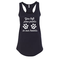 HEARTFELT "Paw Prints" Racerback Tank Top – Touching Pet Memorial Tee