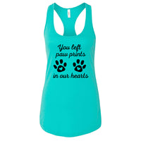 HEARTFELT "Paw Prints" Racerback Tank Top – Touching Pet Memorial Tee